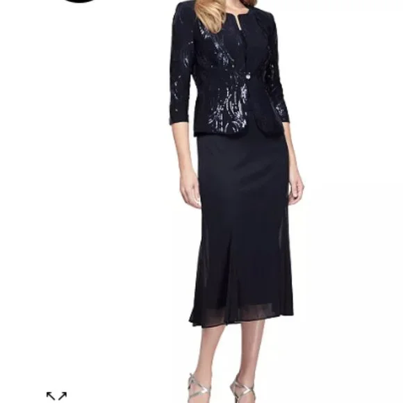green emerald velvet dress Alex Evenings Petite Empire Waist Dress - Deep Plum main image 1